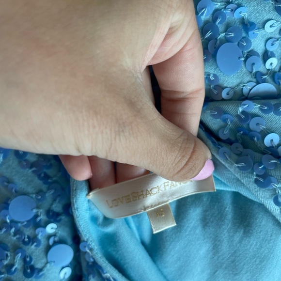 Loveshackfancy lightning dress blue sequin dress - Picture 4 of 4